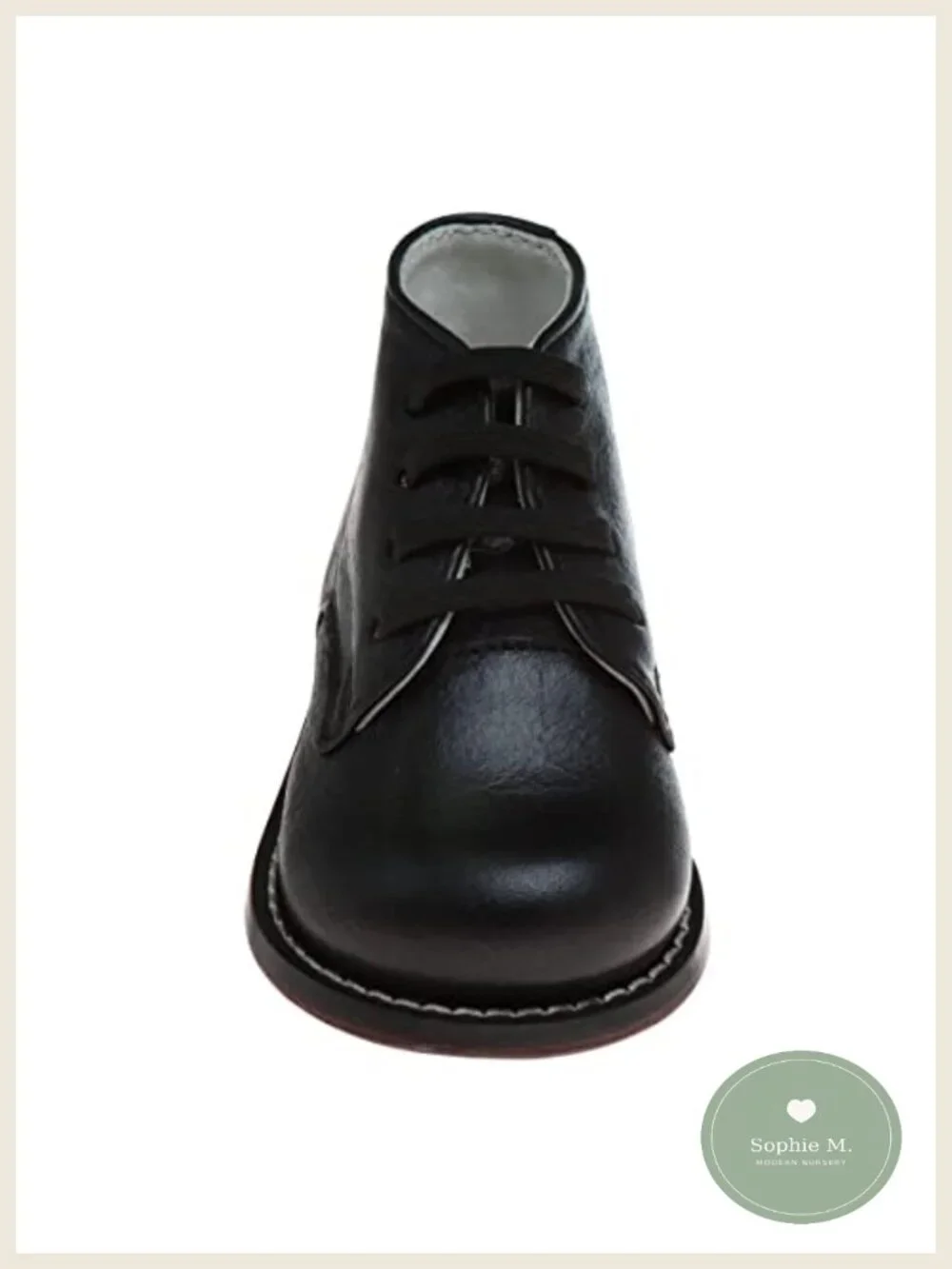 Leather Hard Bottom Baby Walking Boots Lace-Up Ankle Support First Walkers